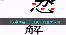 汉字找茬王抓到忍者攻略图文(抓到忍者怎么过关抖音小游戏)