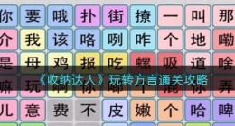 抖音游戏收纳达人玩转方言怎么过关(通关攻略图文)