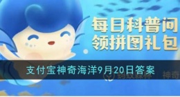 以下哪种海豚被称为水上大熊猫(支付宝神奇海洋9月20日答案)