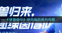 绿茵信仰球员阅历怎么提升(球员阅历提升攻略)