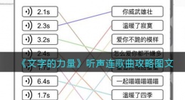 文字的力量听声连歌曲怎么过(听歌词连下一句攻略图文抖音游戏)