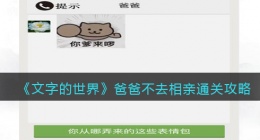 文字的世界爸爸不去相亲怎么过(通关攻略抖音)