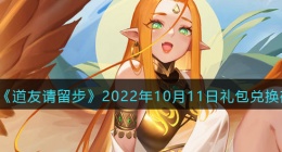 道友请留步礼包码2022年10月11日(兑换码在哪里输入最新2022)