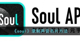 soul怎么录制声音名片(soul声音名片设置方法)