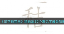汉字找茬王王秸找出20个常见字怎么过关(通关攻略图文抖音)