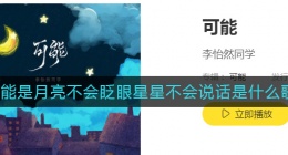 可能是月亮不会眨眼星星不会说话是什么歌(可能是月亮不会眨眼星星不会说话歌词)