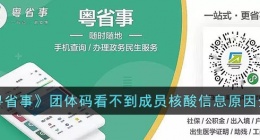粤省事团体码看不到成员的核酸信息(粤省事团体码看不到成员核酸信息是因为什么)